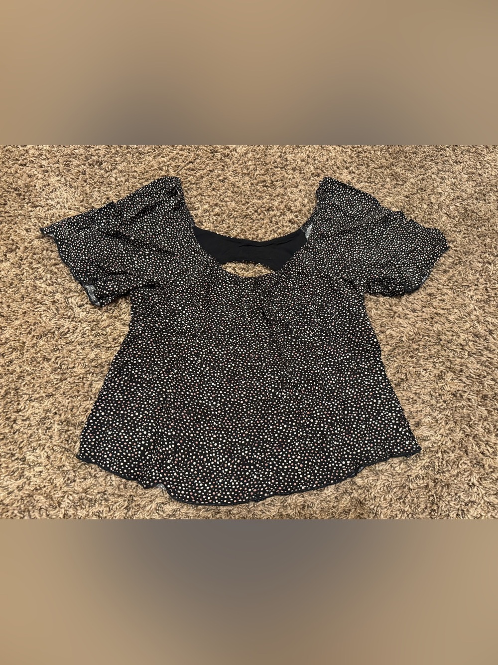 Urban Romantics Polka Dot Short Sleeve Top
